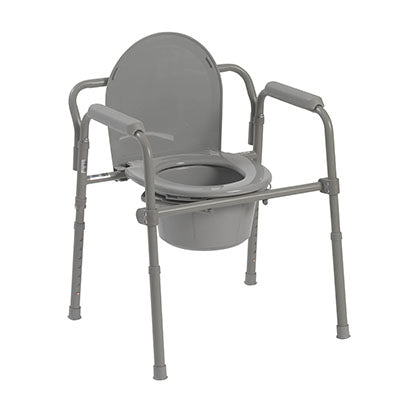 Drive Steel Folding Bedside Commode — for Safe Bathing and Hygiene