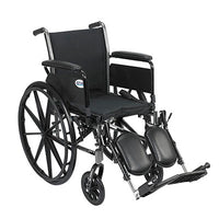 Drive Cruiser III Light Weight Wheelchair with Flip Back Removable Arms, Full Arms, Elevating Leg Rests, 18" Seat — for Strength Training and Rehabilitation