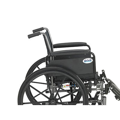 Drive Cruiser III Light Weight Wheelchair with Flip Back Removable Arms, Full Arms, Elevating Leg Rests, 18" Seat — for Strength Training and Rehabilitation