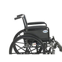 Drive Cruiser III Light Weight Wheelchair with Flip Back Removable Arms, Full Arms, Elevating Leg Rests, 18" Seat — for Strength Training and Rehabilitation