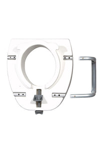 Drive Premium Plastic Raised Toilet Seat with Lock and Padded Armrests, Elongated — for Safe and Independent Toileting