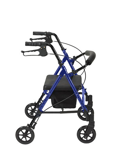 Drive Adjustable Height Rollator, 6" Casters, Blue — for Safe and Supported Mobility