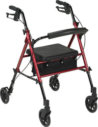 Drive Adjustable Height Rollator, 6" Casters — for Safe and Supported Mobility
