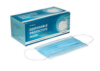 FEI 3 Ply Disposable Face Masks with Ear Loops and Adjustable Nose Clips, Box of 50 — for Treatment and Examination Rooms