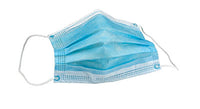 Strapit Surgimask Face Masks, 3 ply disposable with ear loops, ASTM Level 2, Box of 50 — for PPE in Clinical and Institutional Care