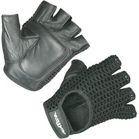 Hatch Wheelchair Gloves, Mesh Back, Leather Palm, Black, Pair — for Mobility and Patient Transport