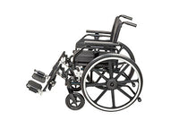 Drive Viper Plus GT Wheelchair with Universal Armrests, Elevating Legrests, 22" — for Mobility and Patient Transport