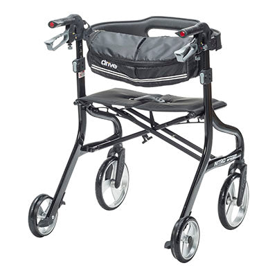 Drive Nitro Sprint HD Rollator, Black — for Safe and Supported Mobility