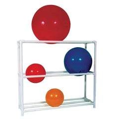MJM Stationary PVC Exercise Therapy Ball Rack