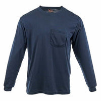 SAFEGEAR® Flame Resistant Navy Long Sleeve Power Dry T-Shirt CAT 2