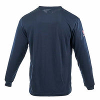 SAFEGEAR® Flame Resistant Navy Long Sleeve Power Dry T-Shirt CAT 2