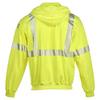 JJ Keller® SAFEGEAR® Flame Resistant Hi Vis Full-Zip Sweatshirt, Type R Class 3, CAT 2