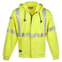 JJ Keller® SAFEGEAR® Flame Resistant Hi Vis Full-Zip Sweatshirt, Type R Class 3, CAT 2