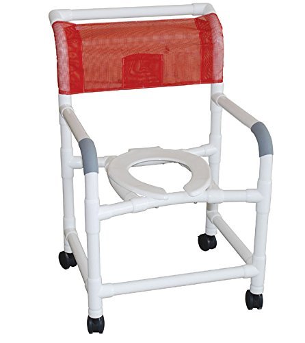 MJM International 122-LP-ADJ Adjustable Height Shower Chair 22" Internal Width