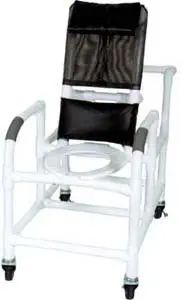 MJM International E194-3TW Echo Reclining Shower Chair With Deluxe Elongated Open Front