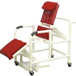MJM International E196-4TW Echo Reclining Shower Chair With Deluxe Elongated Open Front