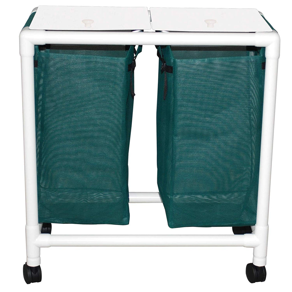 MJM International E214-D Echo Double Hamper With Mesh Bags (23 Gallon Capacity Per Bag)