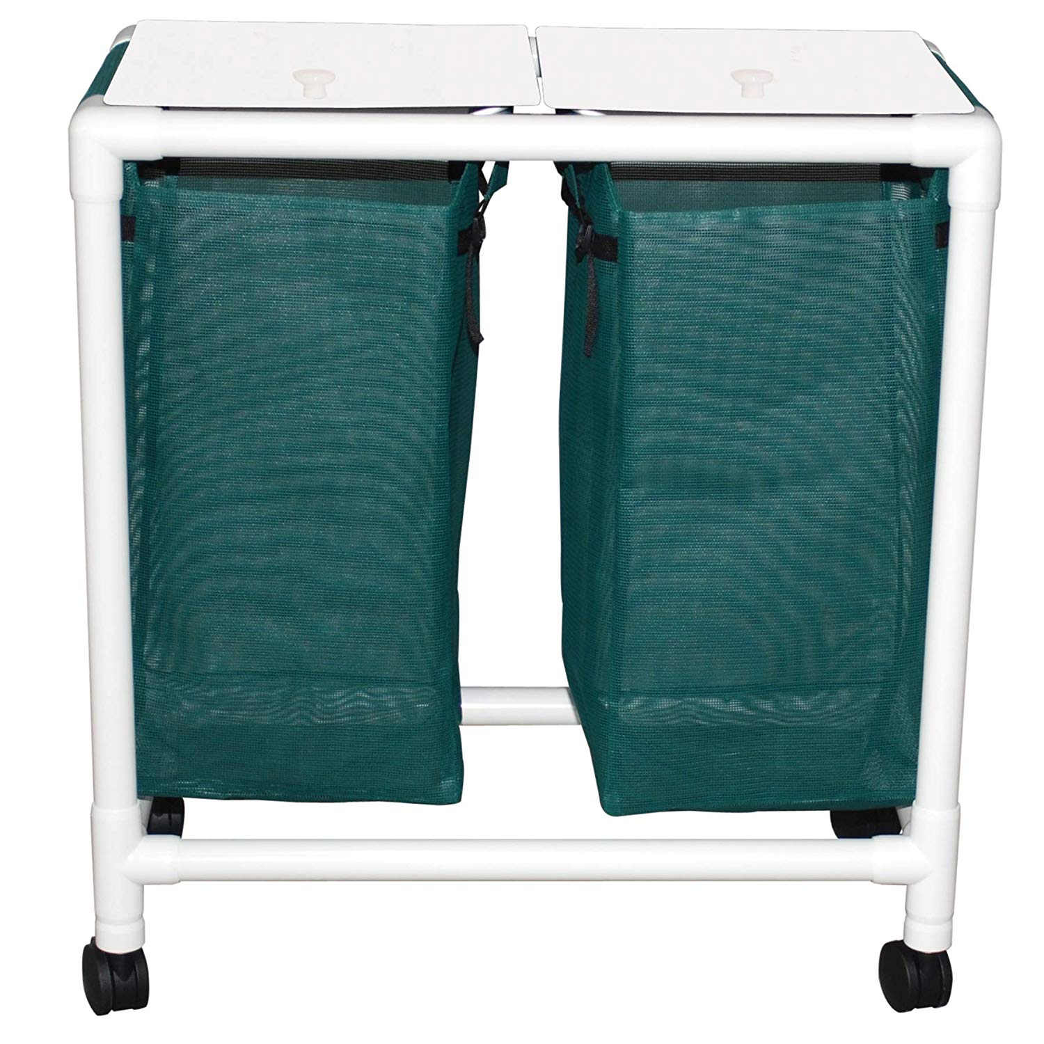 MJM International E214-D Echo Double Hamper With Mesh Bags (23 Gallon Capacity Per Bag)