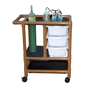 MJM International WT1010-3TW Woodtone Crash Cart