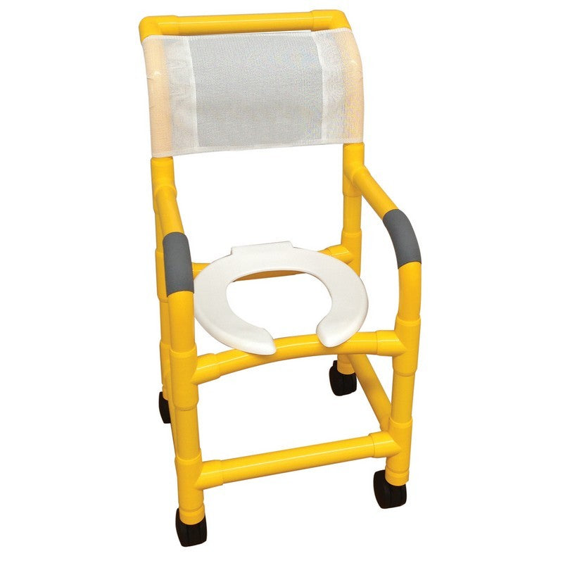 MJM International Y115-3TW Yellow Shower Chair 15" Internal Width