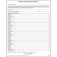J.J. Keller Substance Abuse Professional (SAP) List