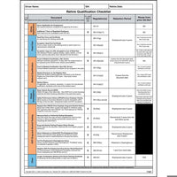 J.J. Keller Re-Hire Driver Qualification Requirement Checklist