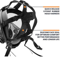Elmridge E600 Gas Mask – Full-Face Respiratory Protection with Ballistic Panoramic Visor