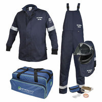 JJ Keller Enespro® 40 Cal Arc Flash Ultrasoft Jacket & Bib Kit with Lift Front Hood