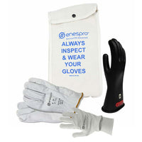 JJ Keller Enespro® Class 0 Voltage 11” Black Glove Kit with Flame Resistant Knit Liner Gloves