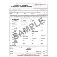 J.J. Keller Observed Behavior Reasonable Suspicion Record
