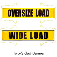 J.J. Keller Vinyl Wide Load/Oversize Load Banner with Grommets for Ropes