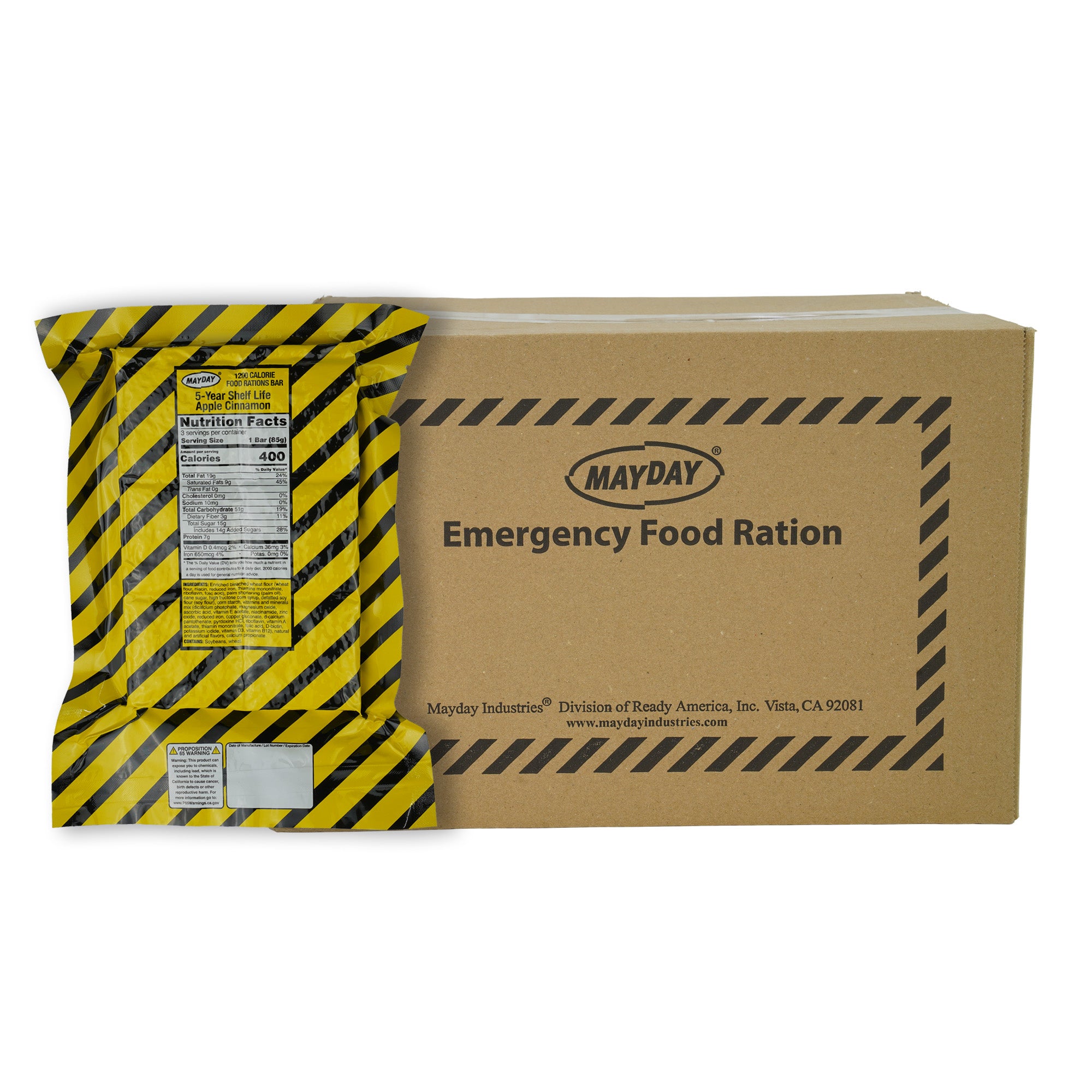 MayDay 1200 Calorie Emergency Food Bar - 36 Count Case