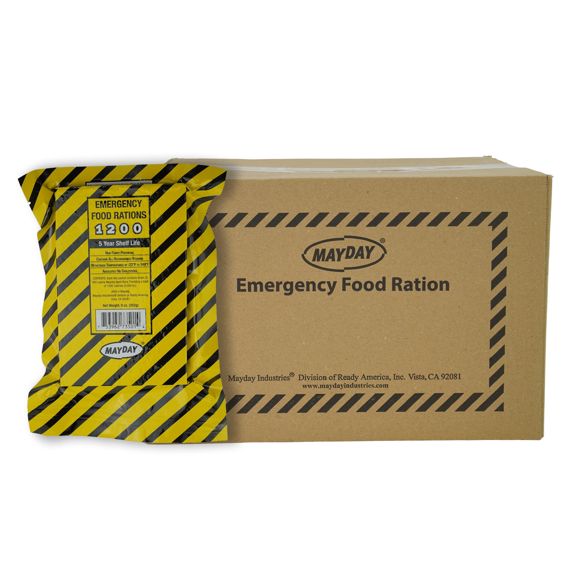 MayDay 1200 Calorie Emergency Food Bar - 36 Count Case