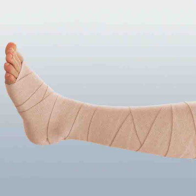 FEI Comprilan Compression Bandage, Cotton Short Stretch, 3.5" x 5 yd (8cm x 5m), 1 Roll — for Flexibility and Mobility Training