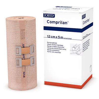 FEI Comprilan Compression Bandage, Cotton Short Stretch, 4" x 5 yd (10cm x 5m), 1 Roll — for Flexibility and Mobility Training