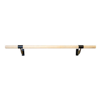 FEI Single Bar Wall Mount Ballet Barre System, Wood, 4' — for Ambulation Training in Clinical and Institutional Care
