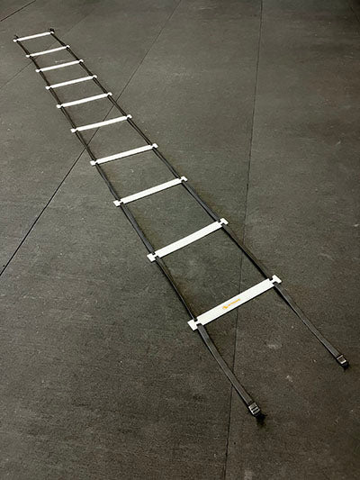 Stroops Plastic Flat Rung Ladder, White, 15' — for Resistance Training and Rehabilitation
