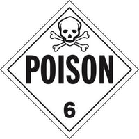 J.J. Keller Division 6.1 Poison Placard - Worded