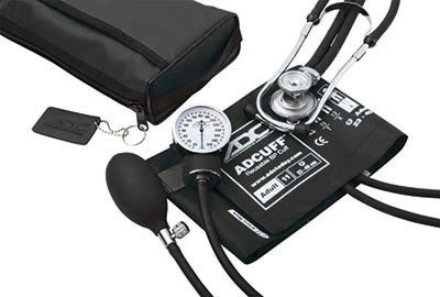 ADC Pro's Combo II SR Pocket Aneroid/Sprague Kit, Adult, Black — for Blood Pressure Monitoring