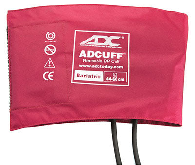 ADC Bariatric Adcuff Sphyg Cuff, 2 Tube, Burgundy — for Blood Pressure Monitoring