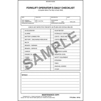 J.J. Keller Forklift Operator Daily Checklist