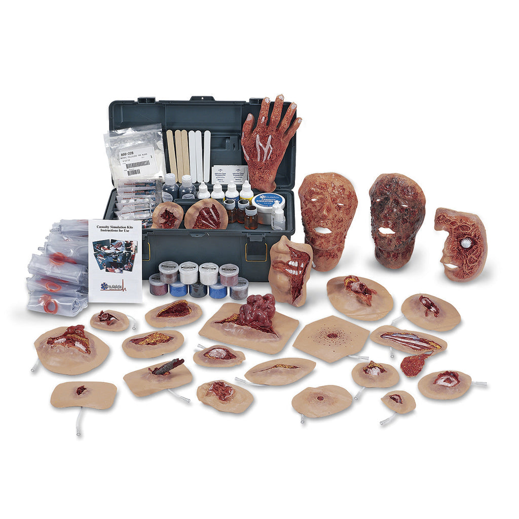Nasco Xtreme Trauma Deluxe Moulage Kit (800-028) – Complete Wound Simulation Set
