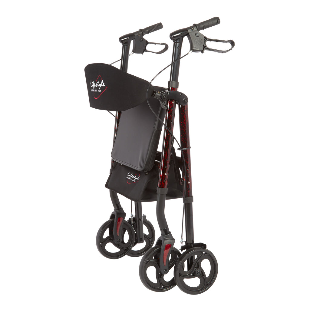 Rhythm Healthcare Royal Deluxe Universal Aluminum 4-Wheel Rollator | Multi-Level Height Adjustment