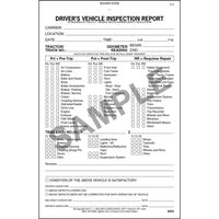 J.J. Keller Detailed Driver's Vehicle Inspection Report with Pre/Post-Trip - Stock
