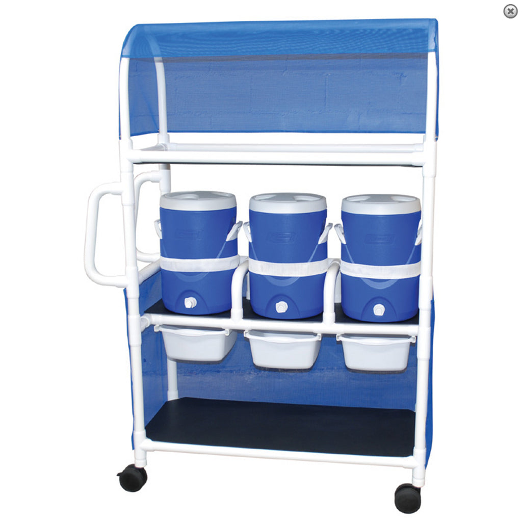 MJM Hydration Cart with Three 5 Gallon Water Coolers