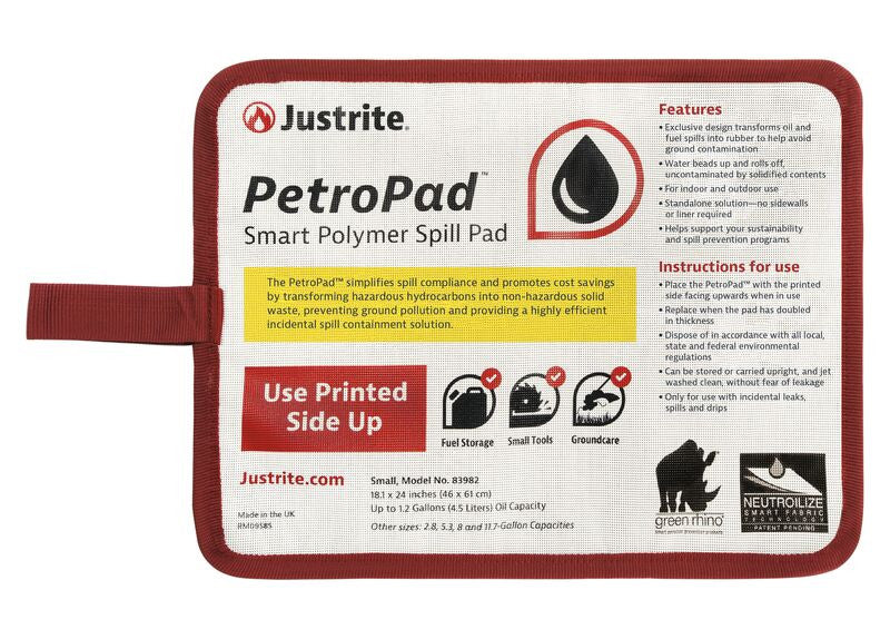 Justrite 83982 Absorbent Pads Petropad Spill Pads Small