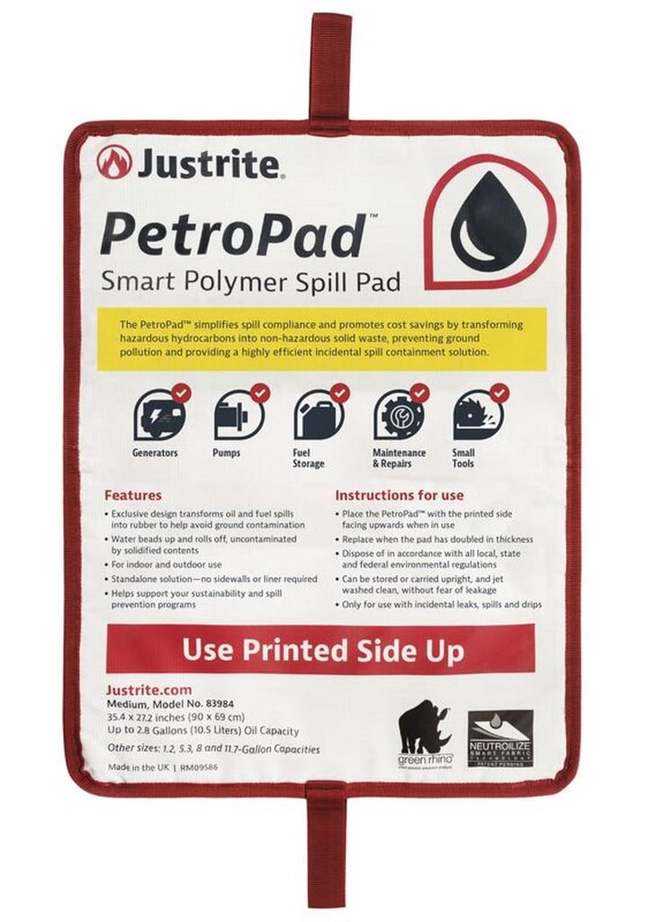 Justrite 83984 Spillpad, Medium, 2.8 Gallon