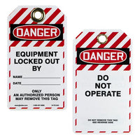 J.J. Keller Double-Sided Lockout/Tagout Tag - Danger Do Not Operate (Pack of 10)