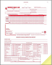J.J. Keller 2-In-1 Driver's Daily Log Book with Detailed DVIR, 2-Ply, with Carbon, No Recap - Stock Log