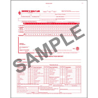 J.J. Keller 2-In-1 Driver's Daily Log Book with Detailed DVIR, 2-Ply, with Carbon, No Recap - Stock Log
